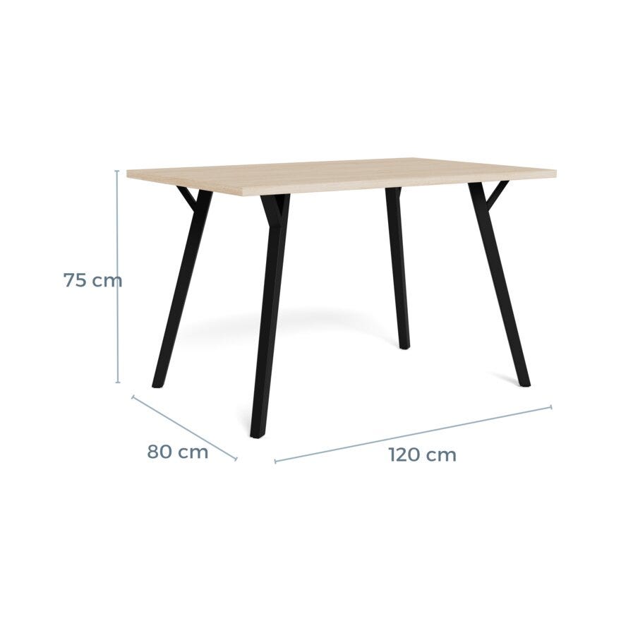 SMOKE Spisebord 120x80 cm i Beige/natur