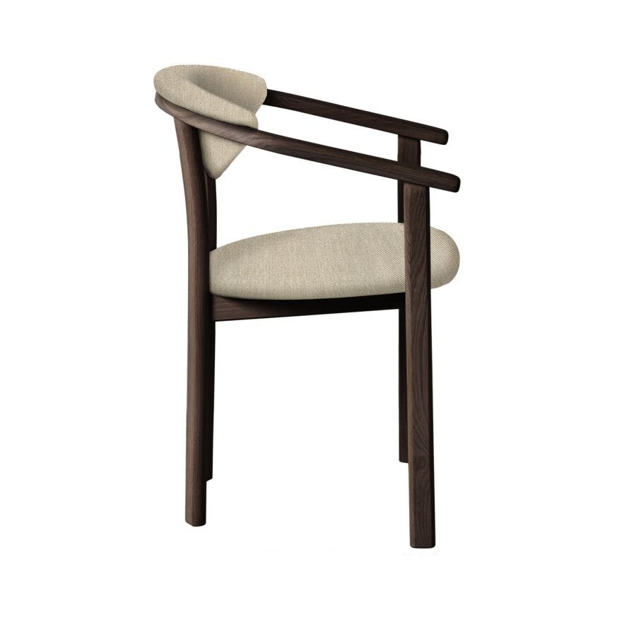 GITTE Spisestol med armlene i Beige/natur