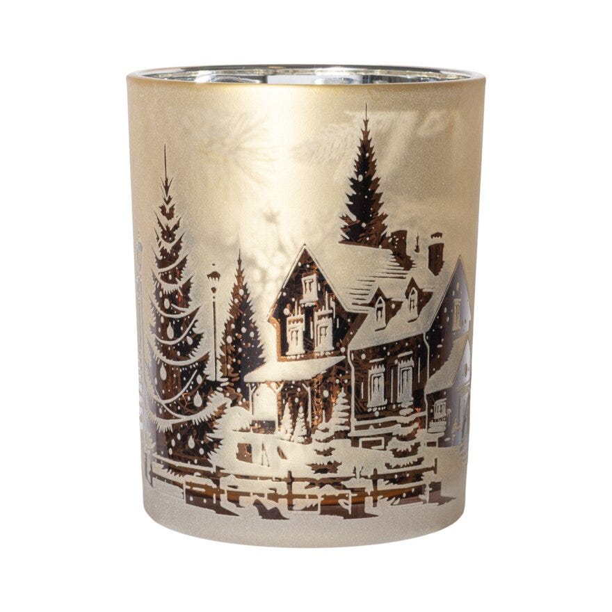 Holmen ELLIS Julelysholder H10 cm i Gull