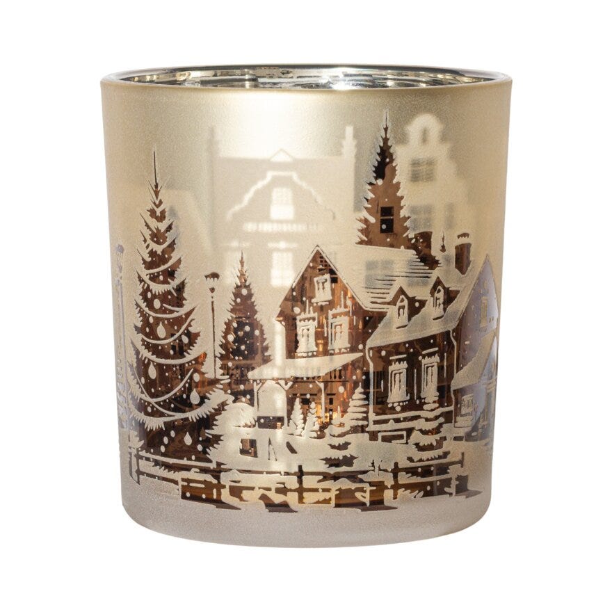 Holmen ELLIS Julelysholder H8 cm i Gull