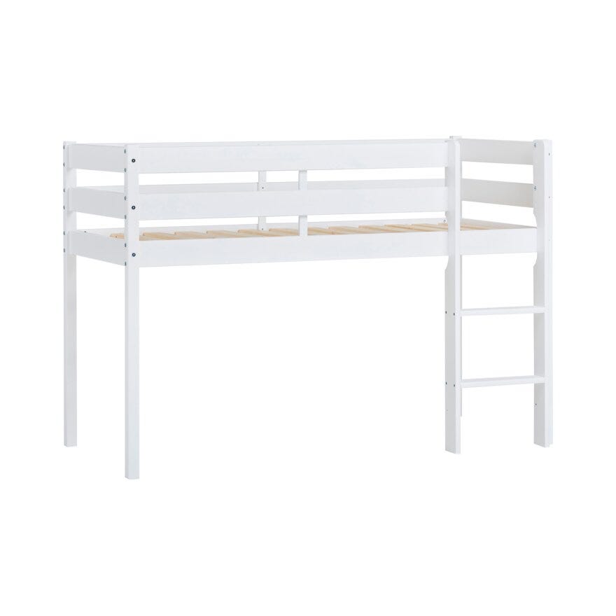 Hoppekids ECO ONE Barneseng halvhøy 70x160 cm i Hvit
