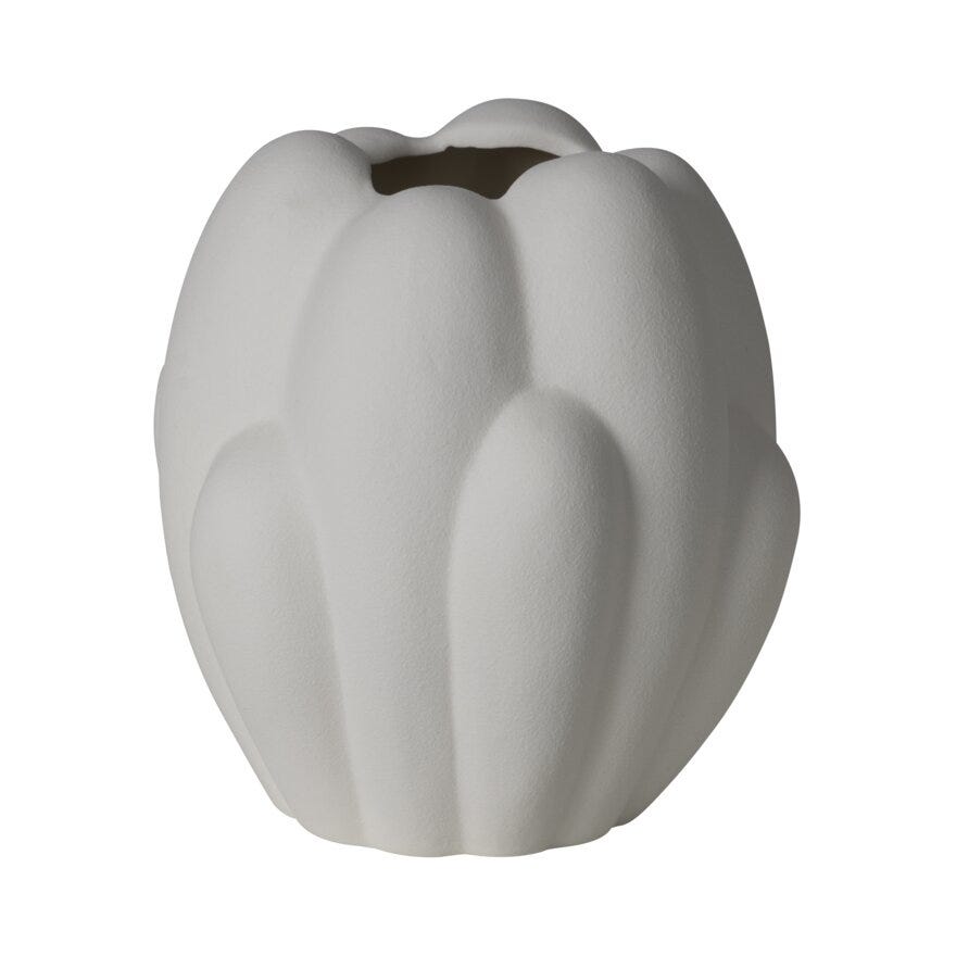 Sindig CLYDE Vase H16.2 cm i Hvit