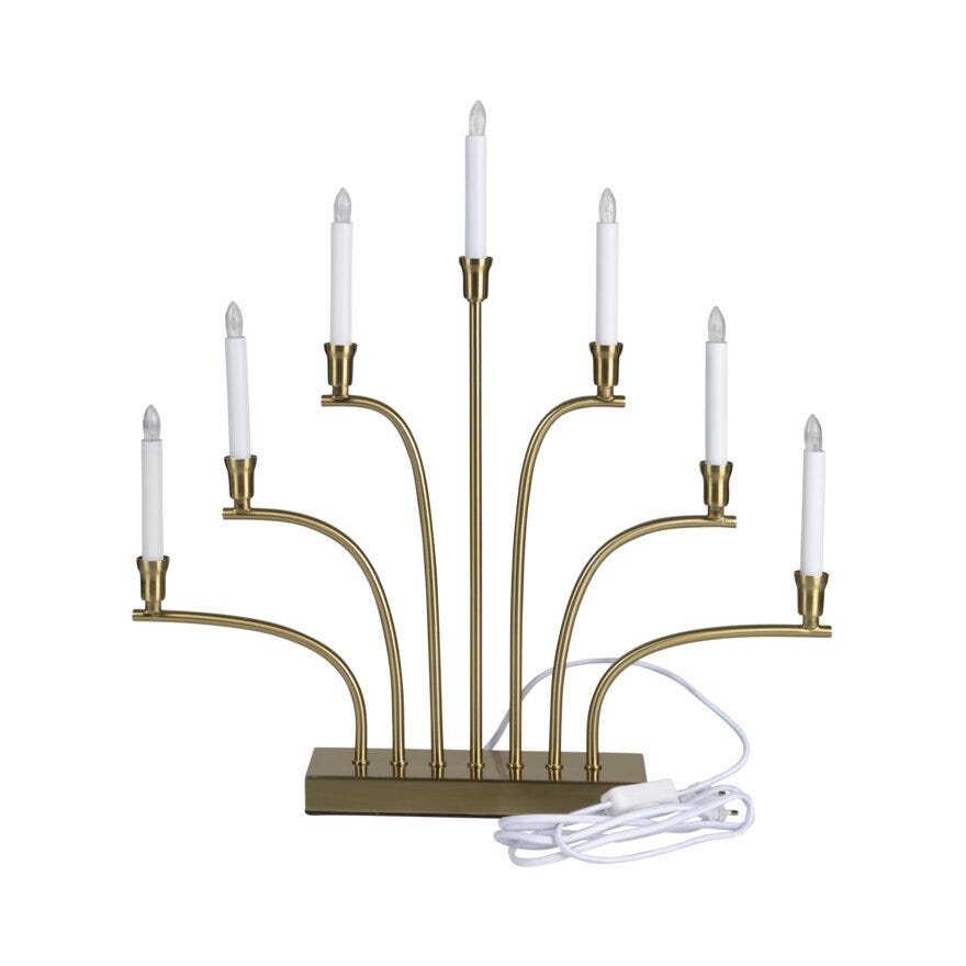 Ly DOLENT Adventsstake 52x8H52 cm i Gull