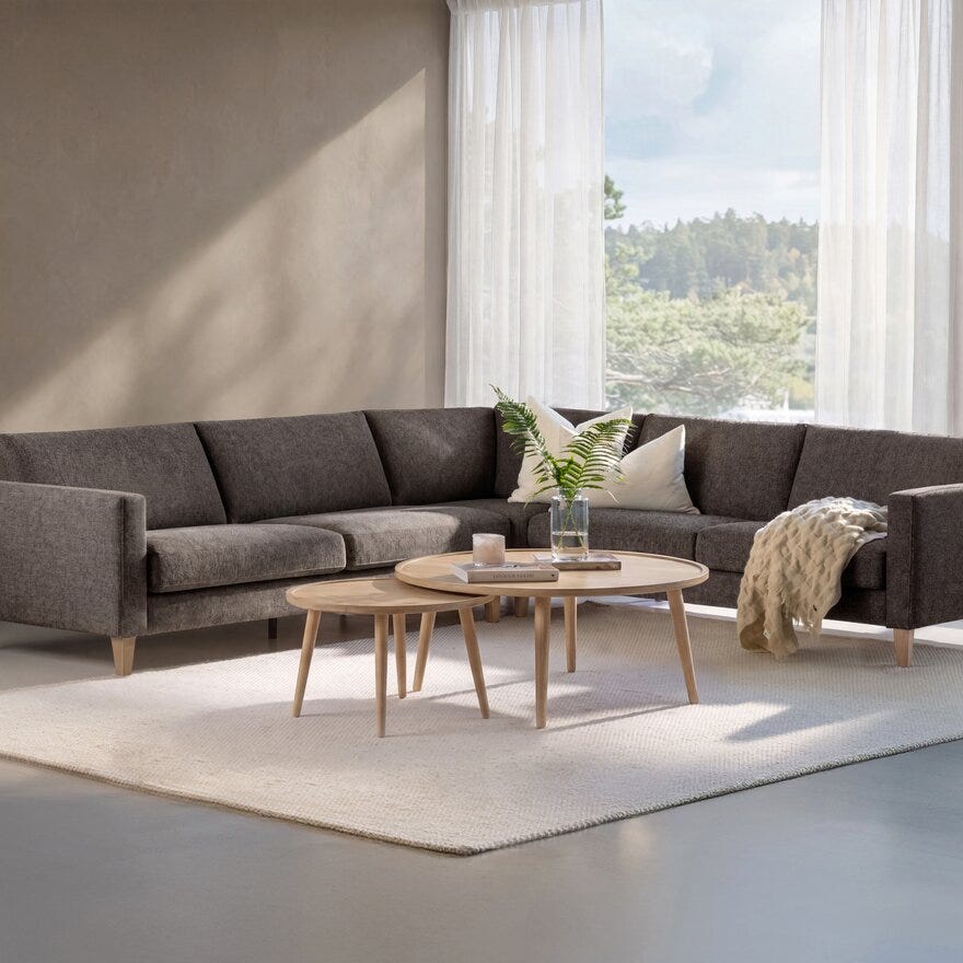 Vilmers NORDIC Hjørnesofa i Brun