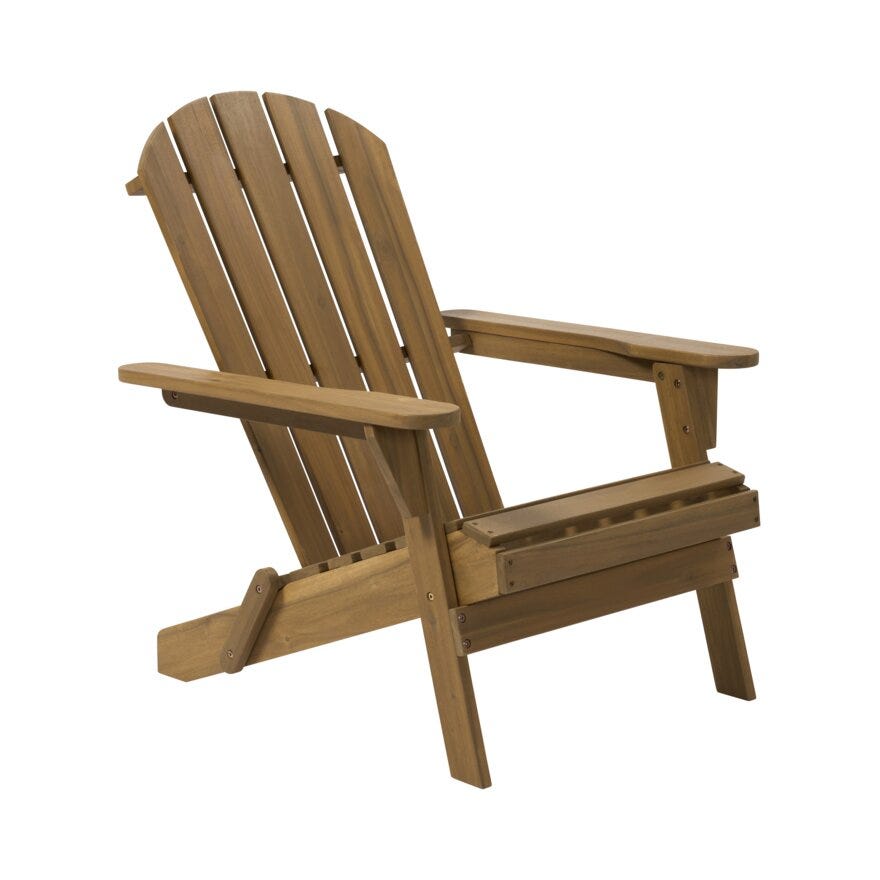 FOLDING Adirondack stol i Beige/natur