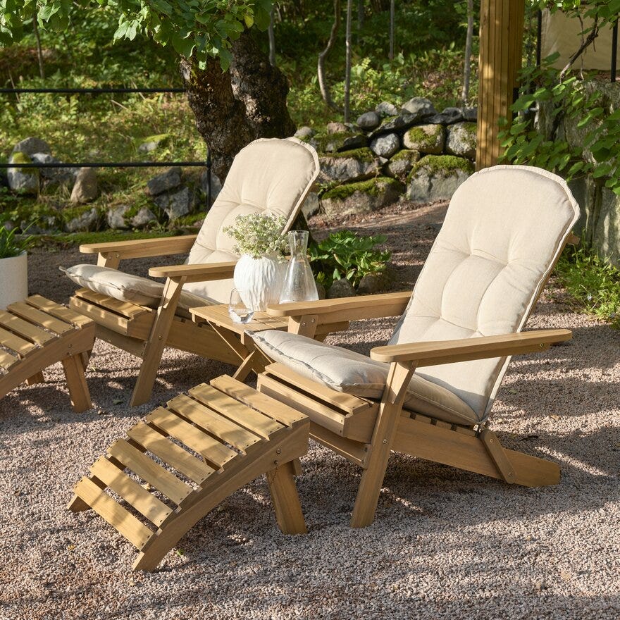 FOLDING Sidebord 41x41 cm i Beige/natur