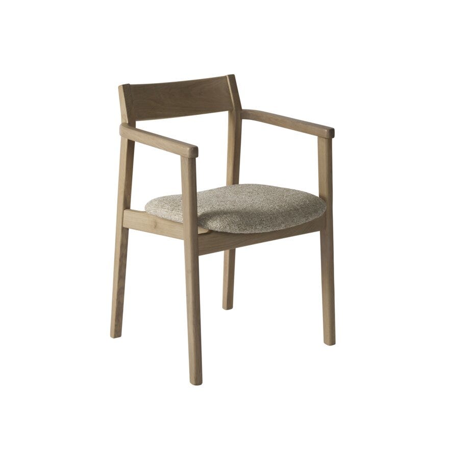 KOS Spisestol med armlene i Beige/natur