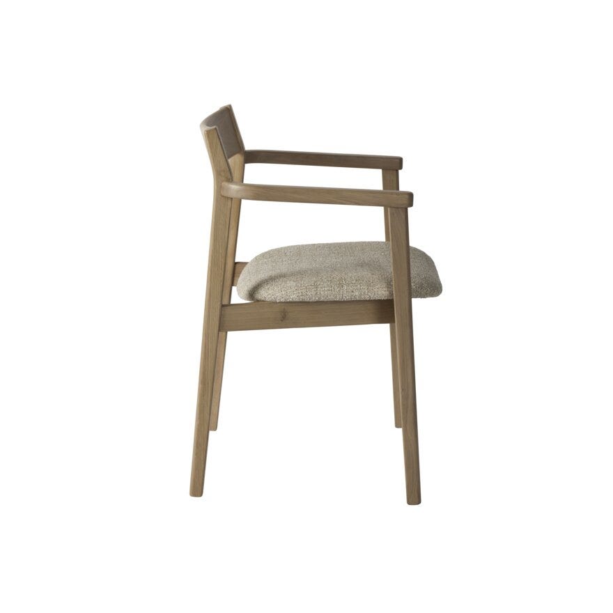 KOS Spisestol med armlene i Beige/natur