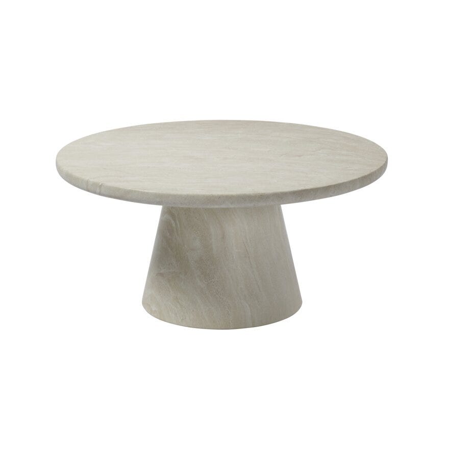 RINGA Sofabord Ø90 cm i Beige/natur