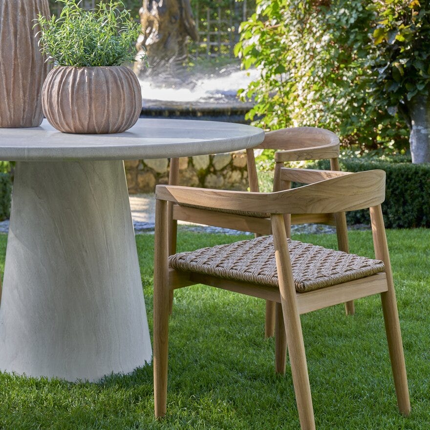 RINGA Spisebord Ø120 cm i Beige/natur