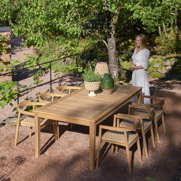 SPORA Spisebord 100x209.5 cm i Beige/natur