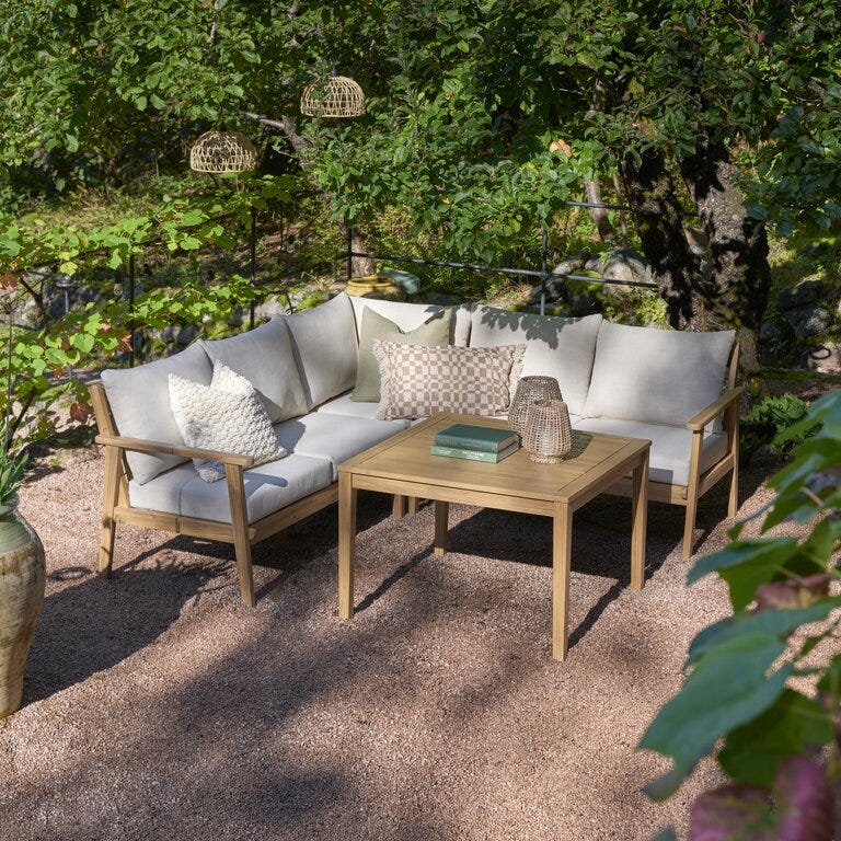 ZAMORA Hjørnesofa i Beige/natur