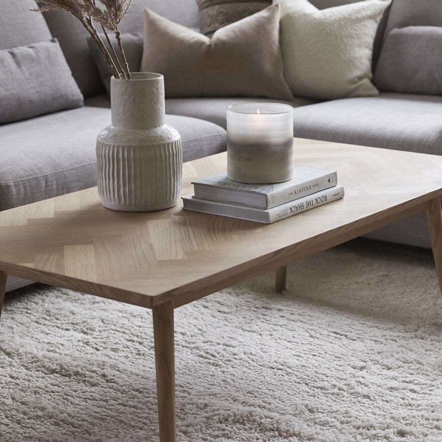 ØLAND Sofabord 70x140 cm i Beige/natur