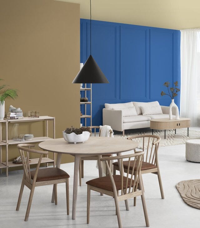 ØLAND Rundt spisebord Ø120 cm i Beige/natur