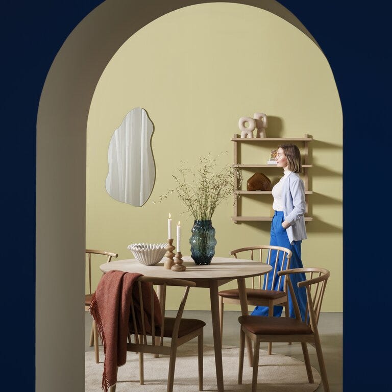 ØLAND Rundt spisebord Ø120 cm i Beige/natur