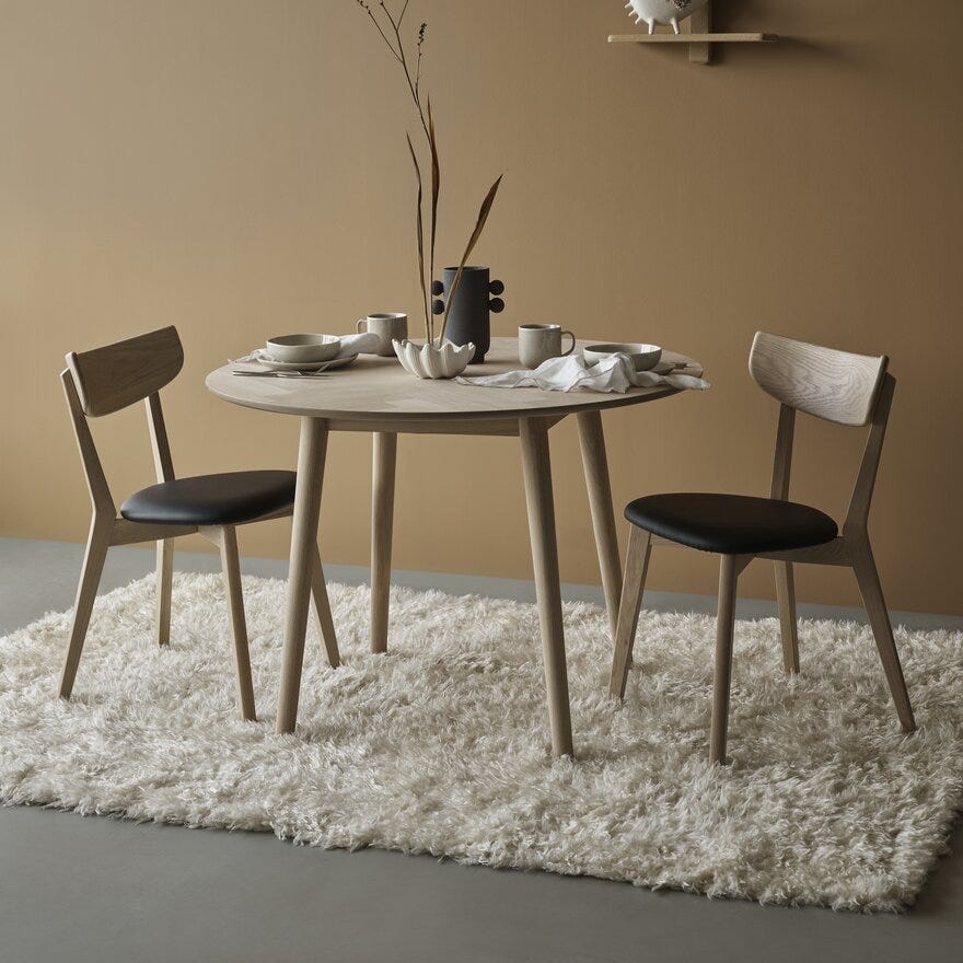BRAGE Spisestol i Beige/natur