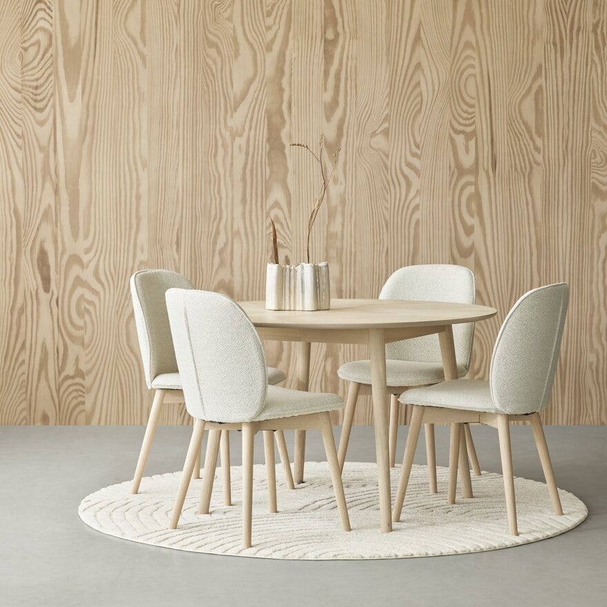 CINDY Spisestol i Beige/natur
