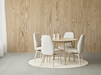 ØLAND Rundt spisebord Ø120 cm i Beige/natur