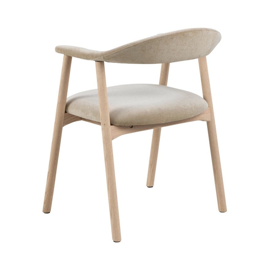 ADDI Spisestol med armlene i Beige/natur