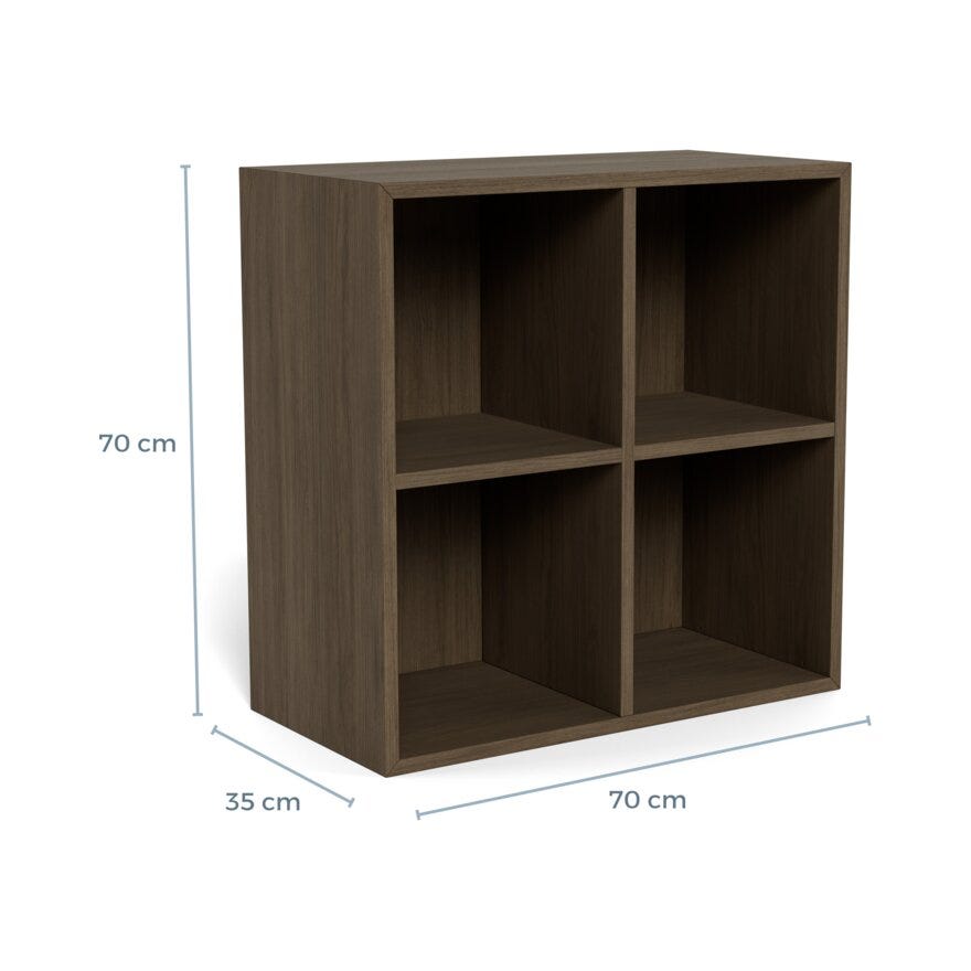 ARLON Reol modul 70x35 cm i Brun