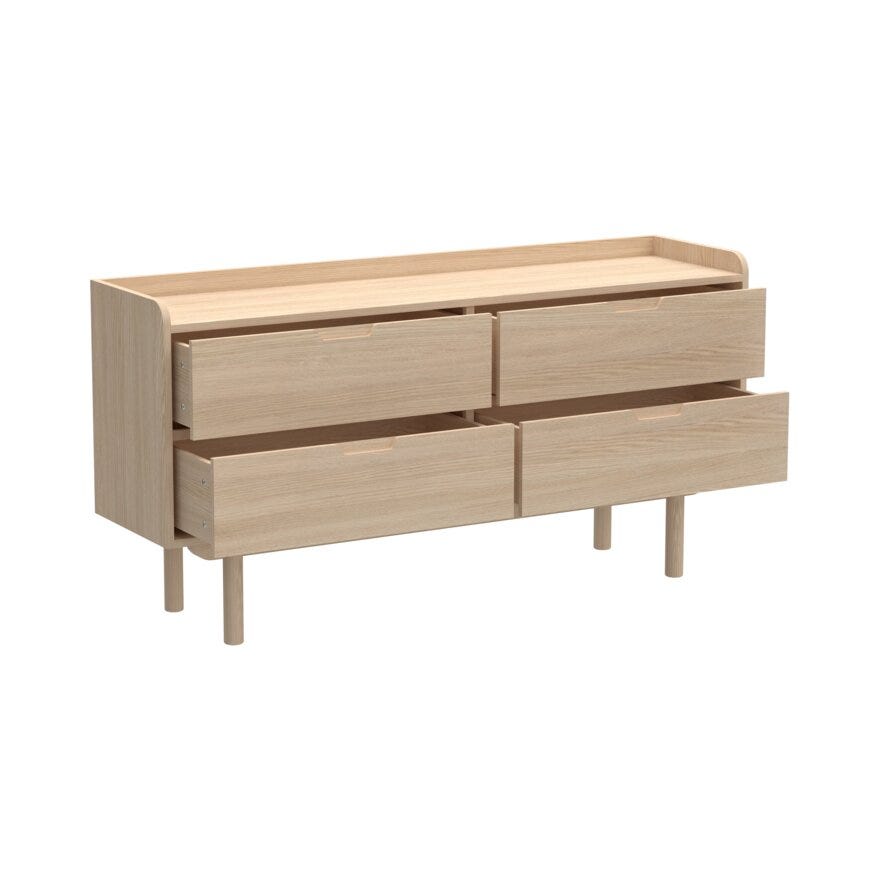 ASKER Kommode 157.9x44 cm i Beige/natur