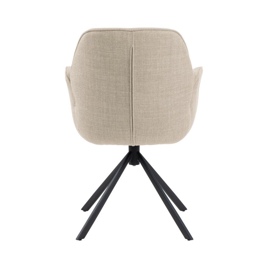 AURA Spisestol med armlene i Beige/natur