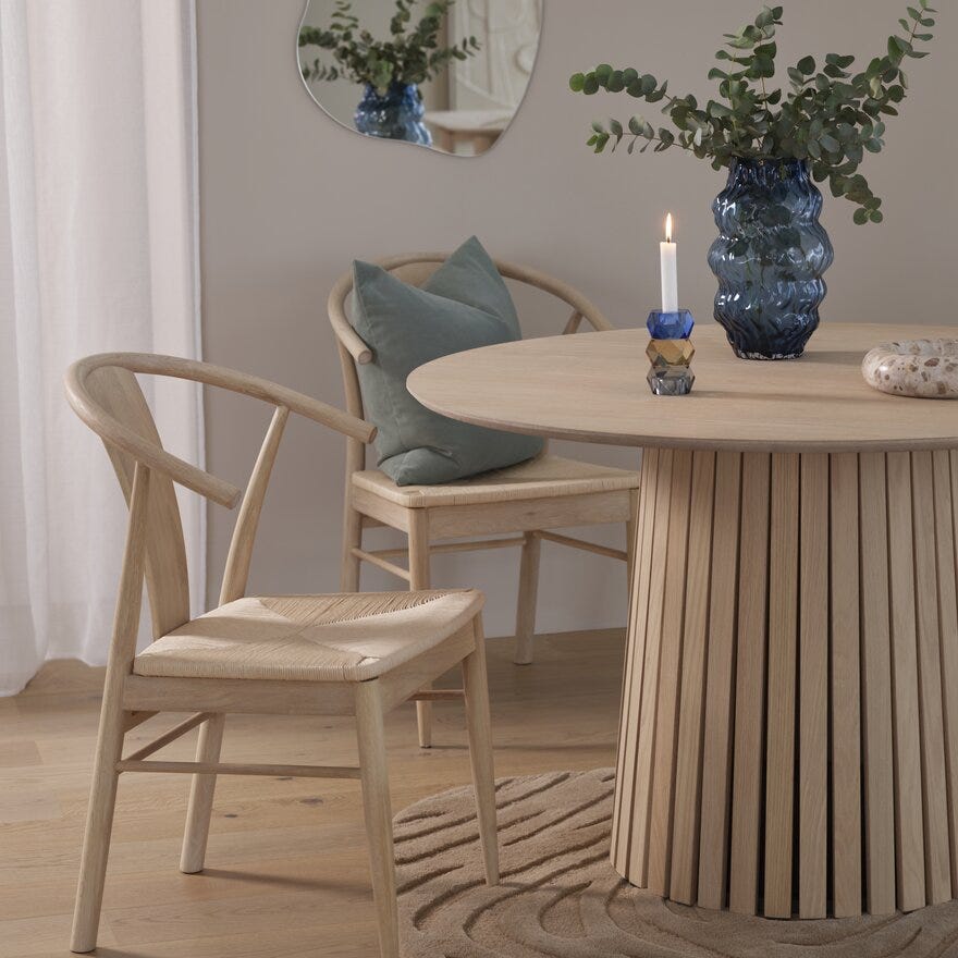 JANIK Spisestol i Beige/natur