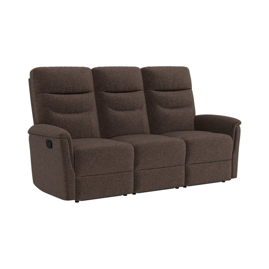 DENVER Sofa med recliner i Brun