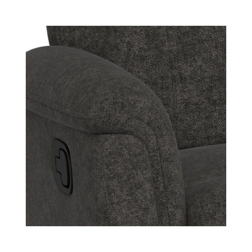 DENVER Sofa med recliner i Grå