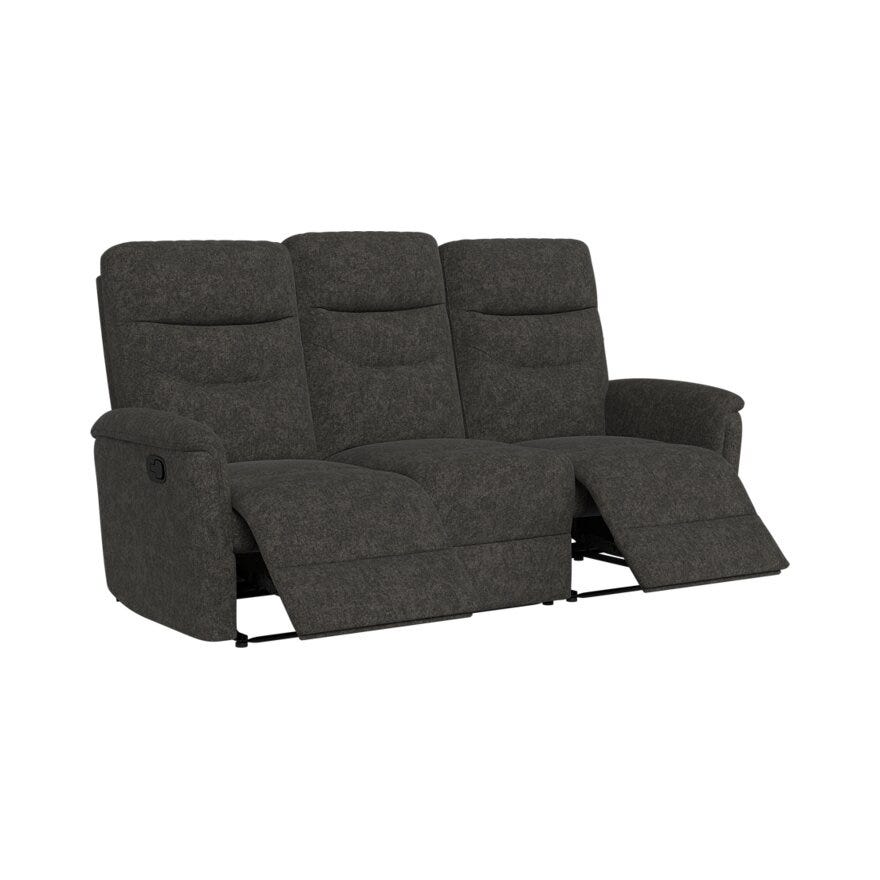 DENVER Sofa med recliner i Grå