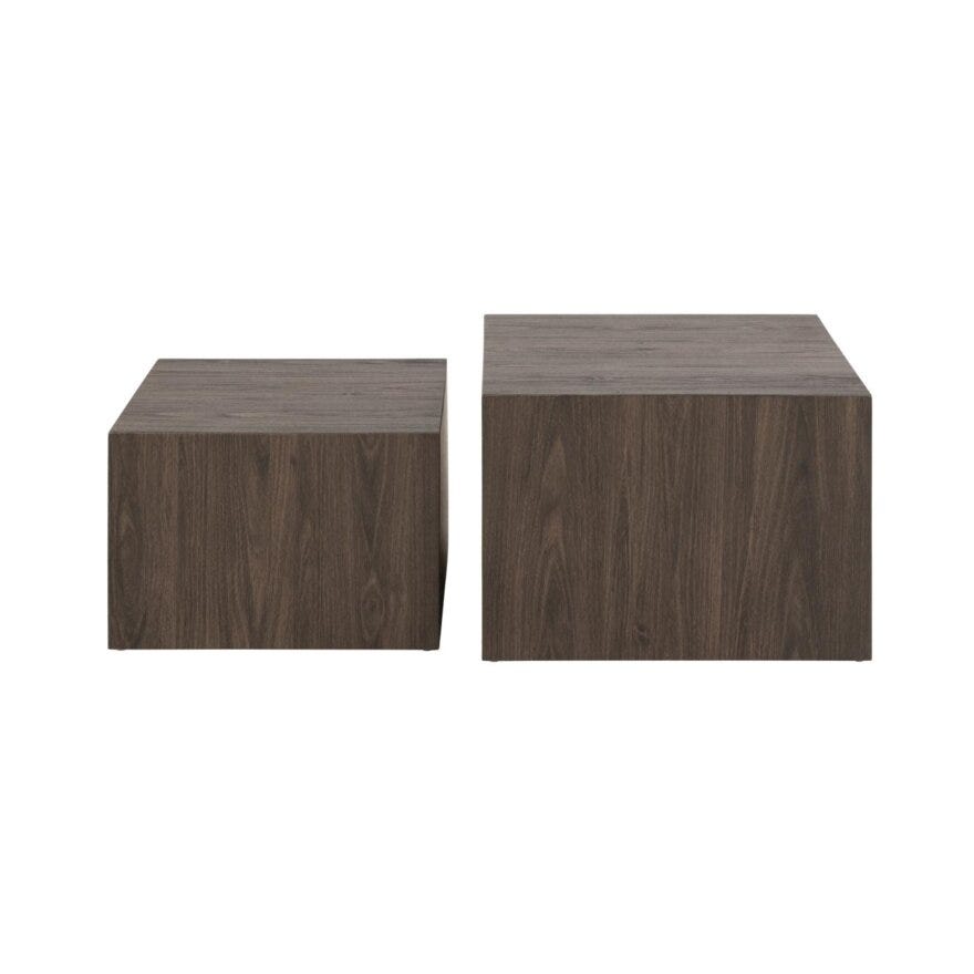 DICE Sofabordsett 58x58 cm i Brun