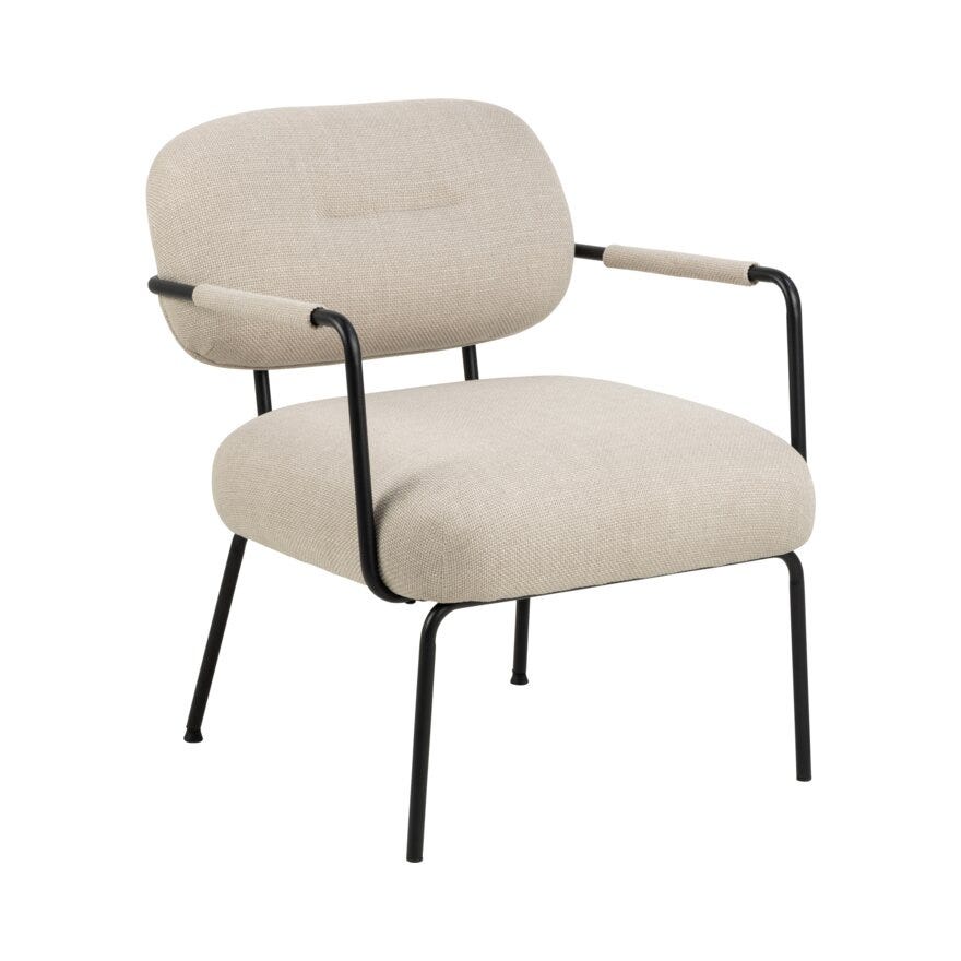DILLON Loungestol i Beige/natur
