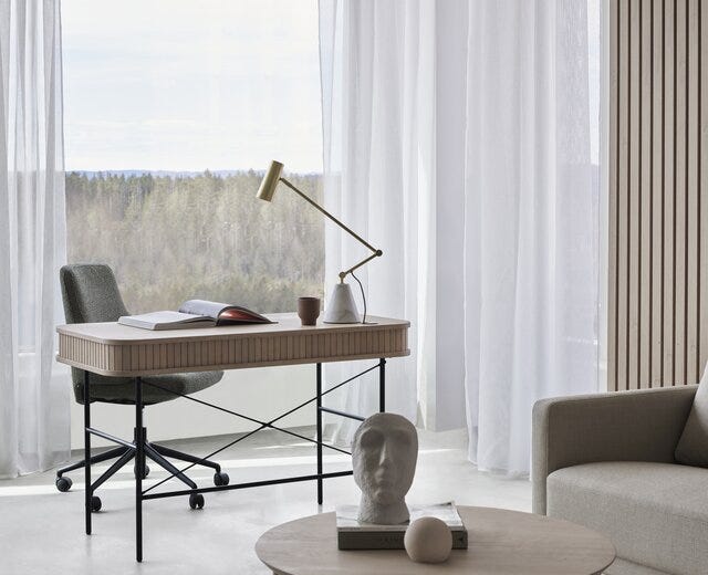 GOTLAND Rundt sofabord Ø80 cm i Beige/natur