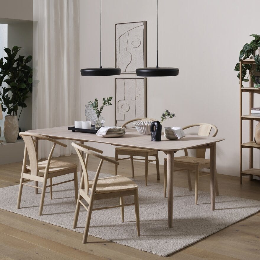 GOTLAND Spisebord 100x220 cm i Beige/natur