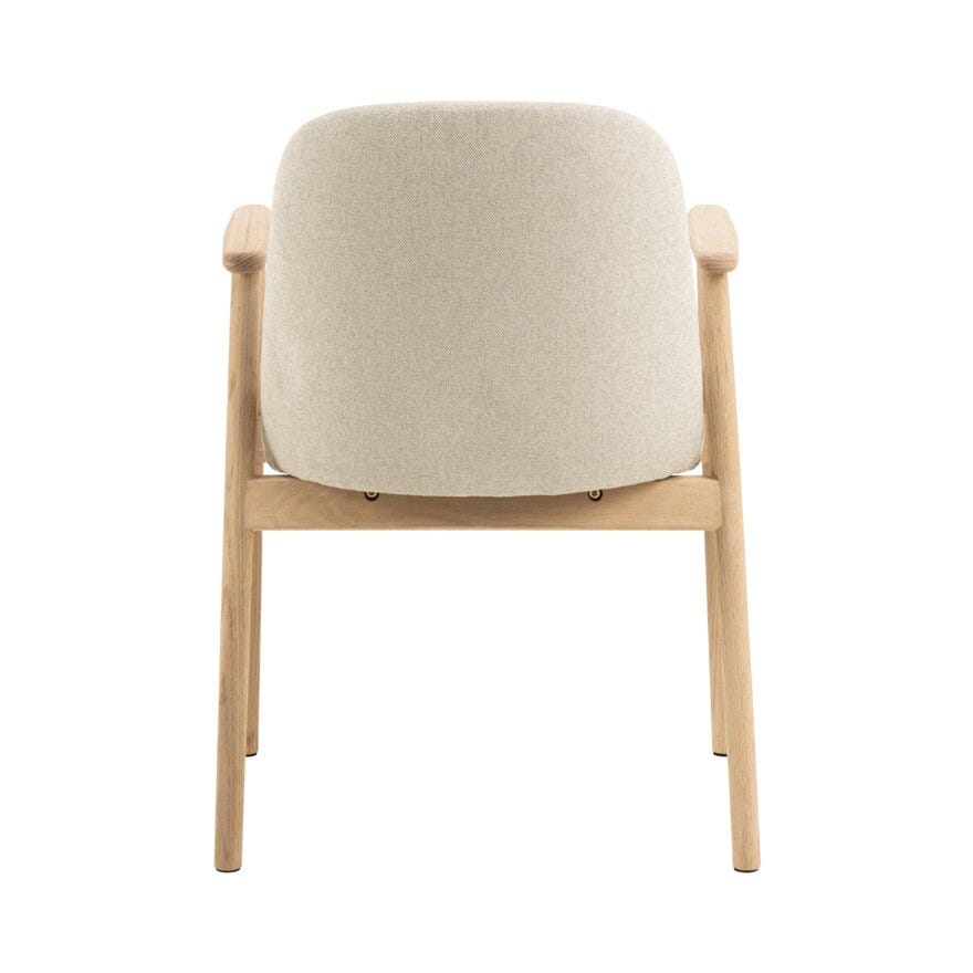 LEO Spisestol med armlene i Beige/natur