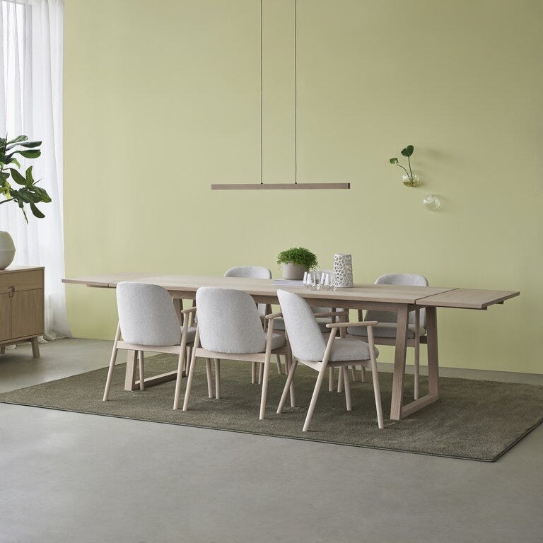LUKAS Spisebord 90x220 cm i Beige/natur