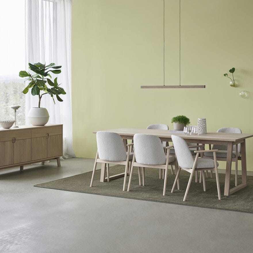 LUKAS Spisebord 90x220 cm i Beige/natur