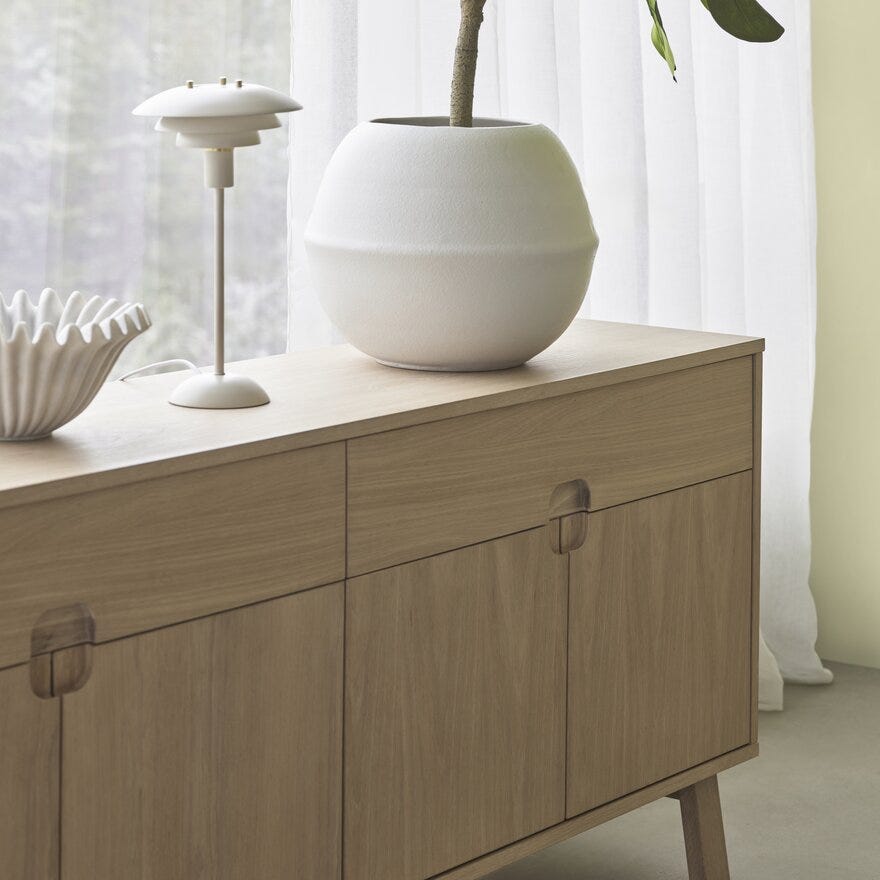 LUKAS Skjenk 180x40 cm i Beige/natur