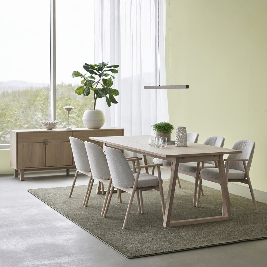 LUKAS Skjenk 180x40 cm i Beige/natur