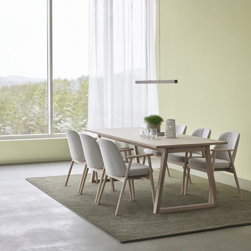 LUKAS Spisebord 90x220 cm i Beige/natur