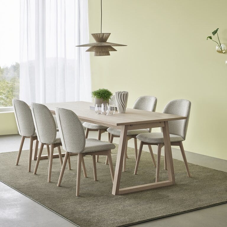 LUKAS Spisebord 90x220 cm i Beige/natur