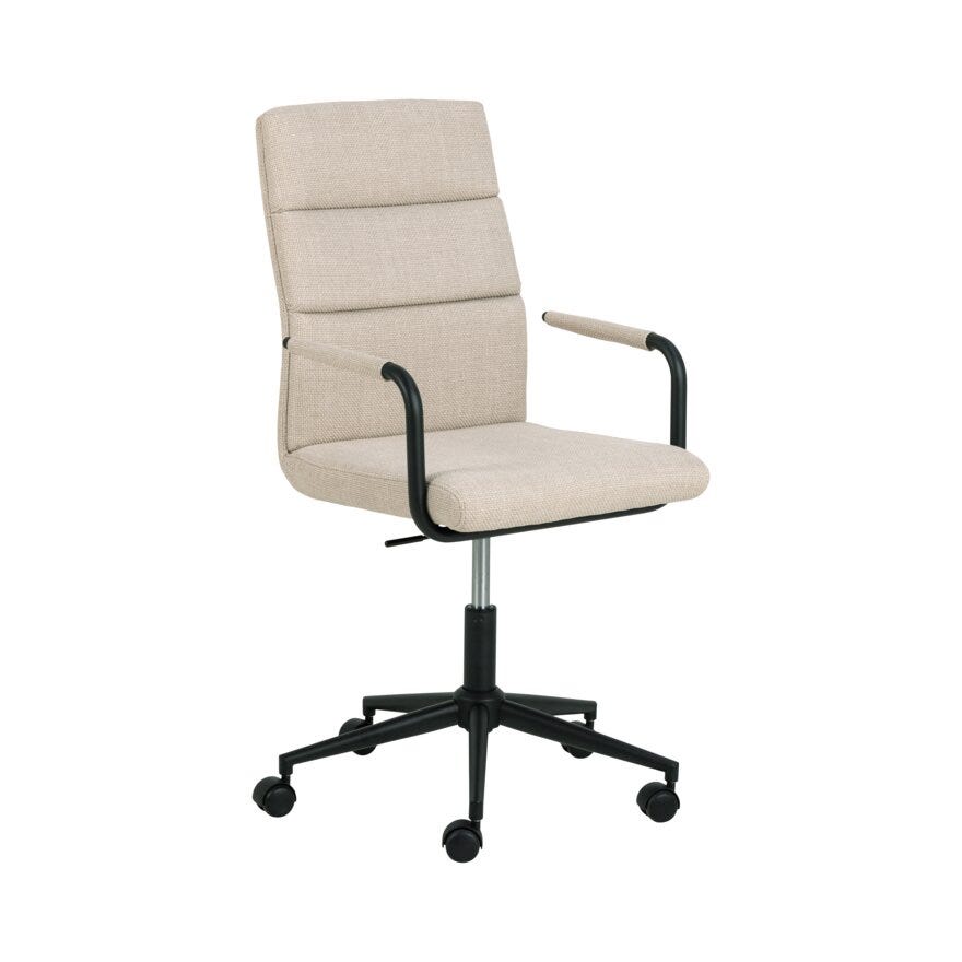 NOLAN Kontorstol med armlene i Beige/natur
