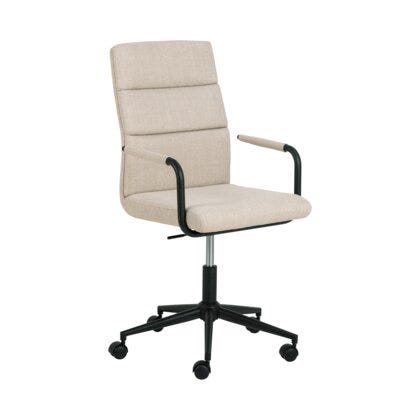 NOLAN Kontorstol med armlene i Beige/natur