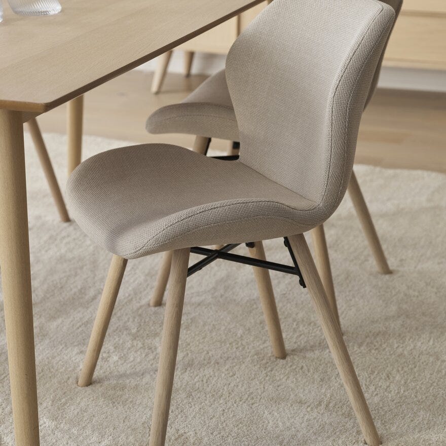 PETRI Spisestol i Beige/natur