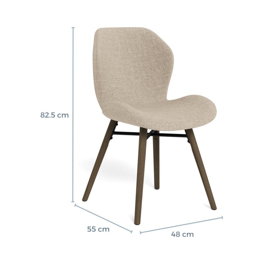 PETRI Spisestol i Beige/natur