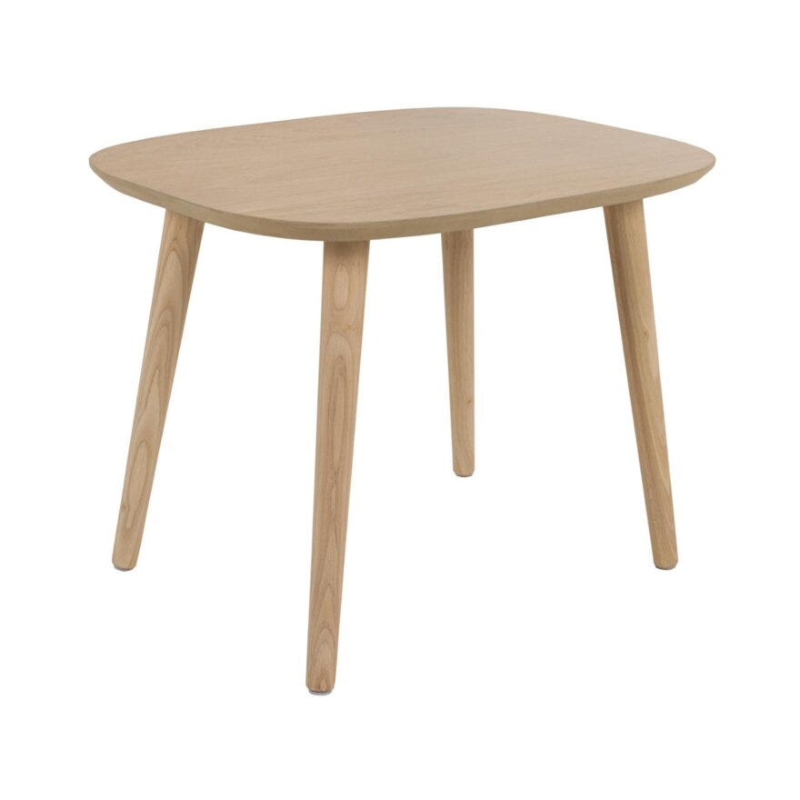 ROSLIN Ovalt sofabord 55x42.5 cm i Beige/natur
