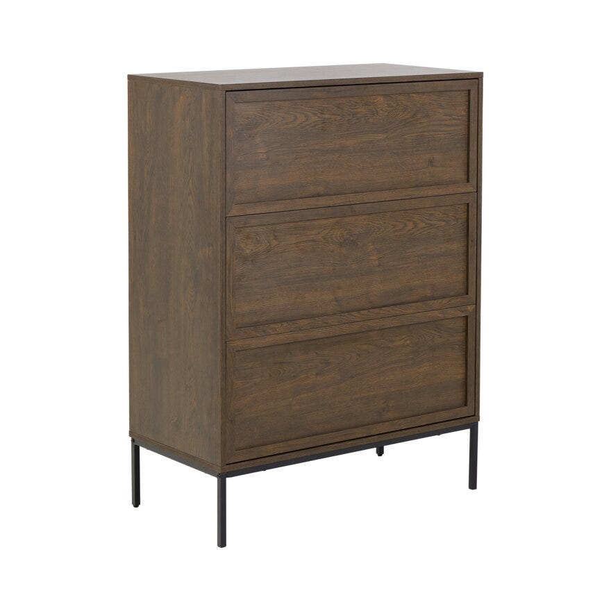 SANDNES Kommode 80x40 cm i Brun