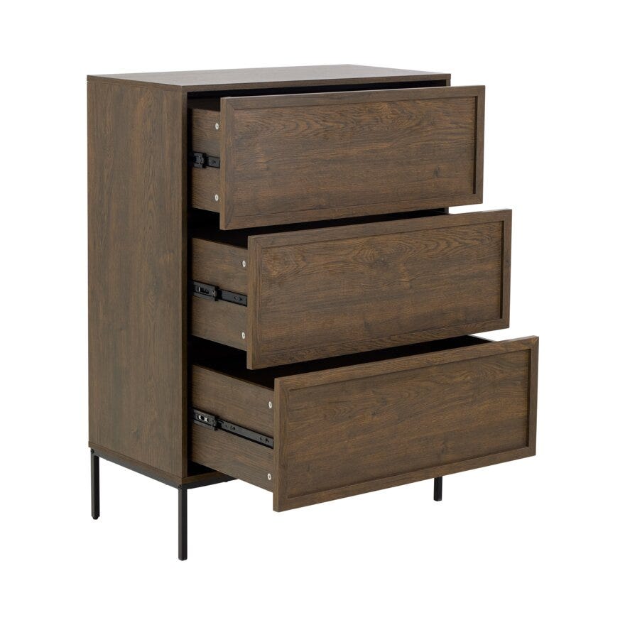 SANDNES Kommode 80x40 cm i Brun