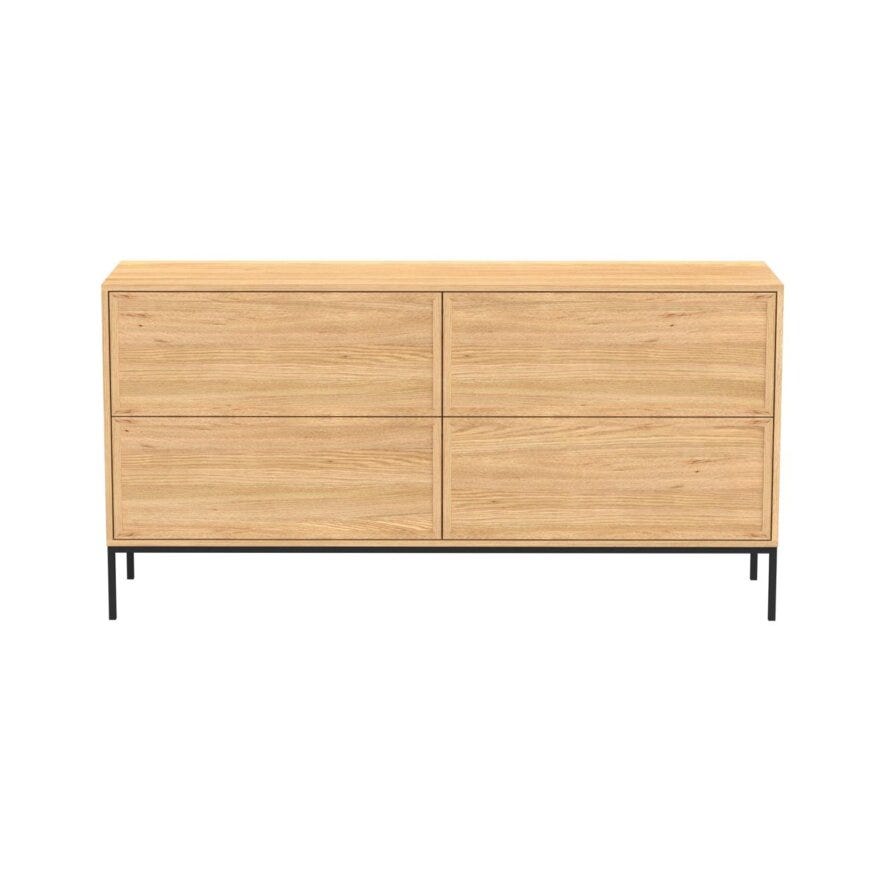 SANDNES Kommode 157x40 cm i Beige/natur