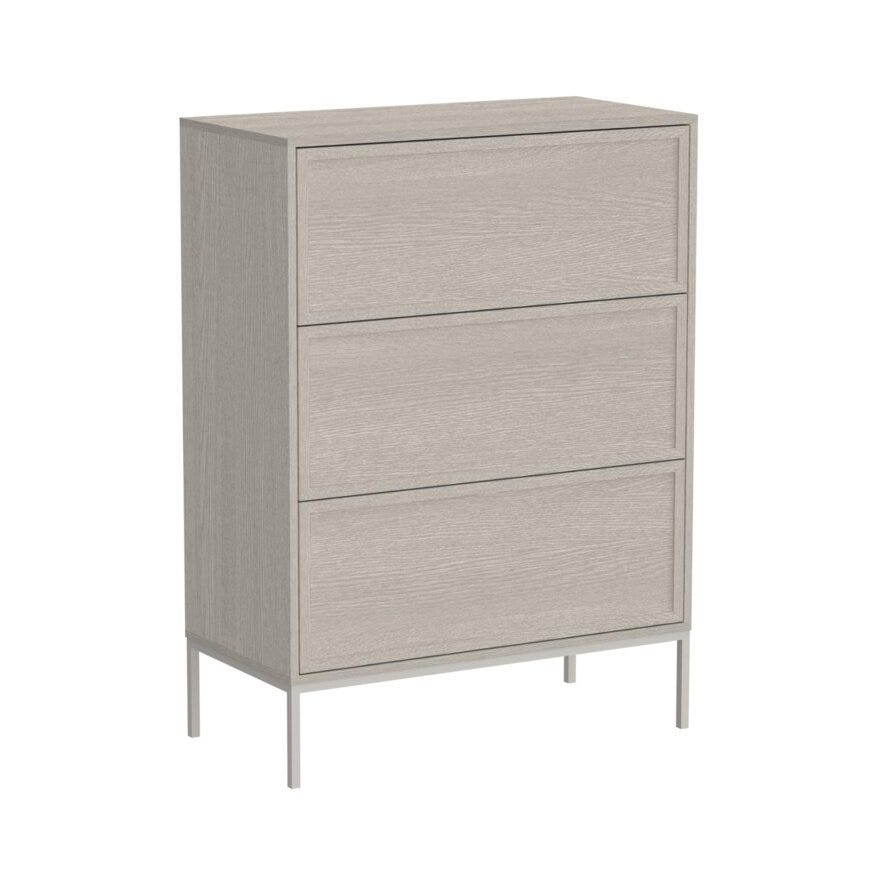 SANDNES Kommode 80x40 cm i Beige/natur